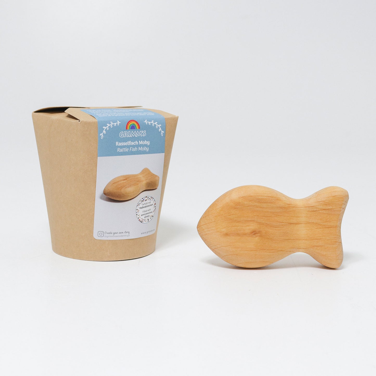 Rasselfisch Greifling Holz von Grimms