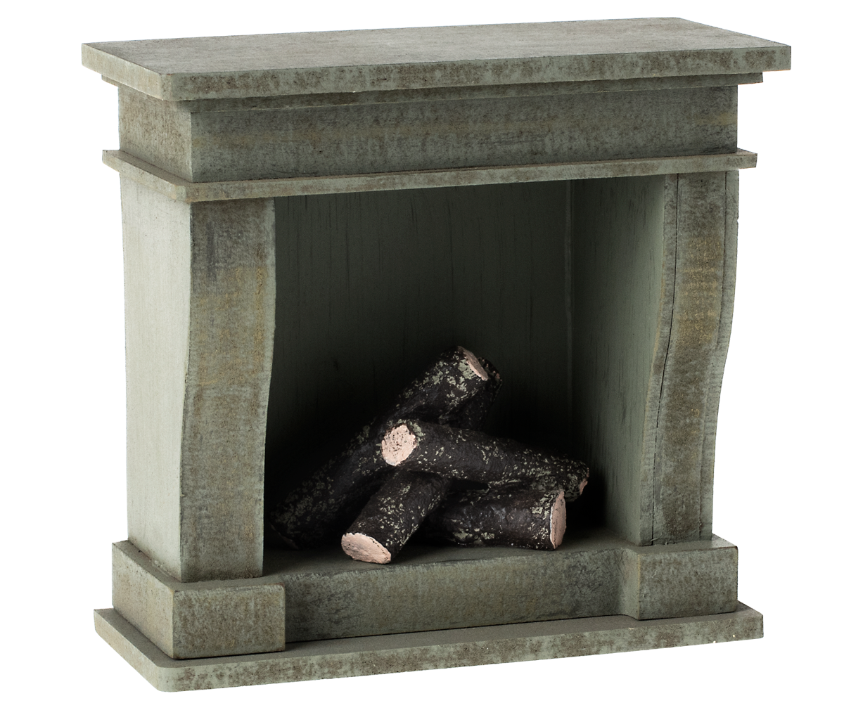 Miniatur Vintage Kamin Holz Maileg