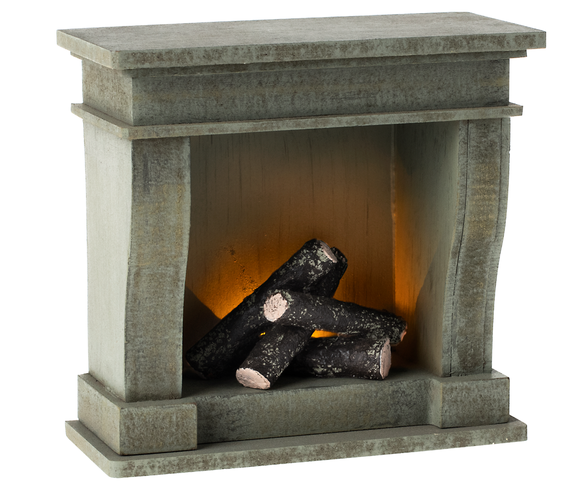 Miniatur Vintage Kamin Holz Maileg