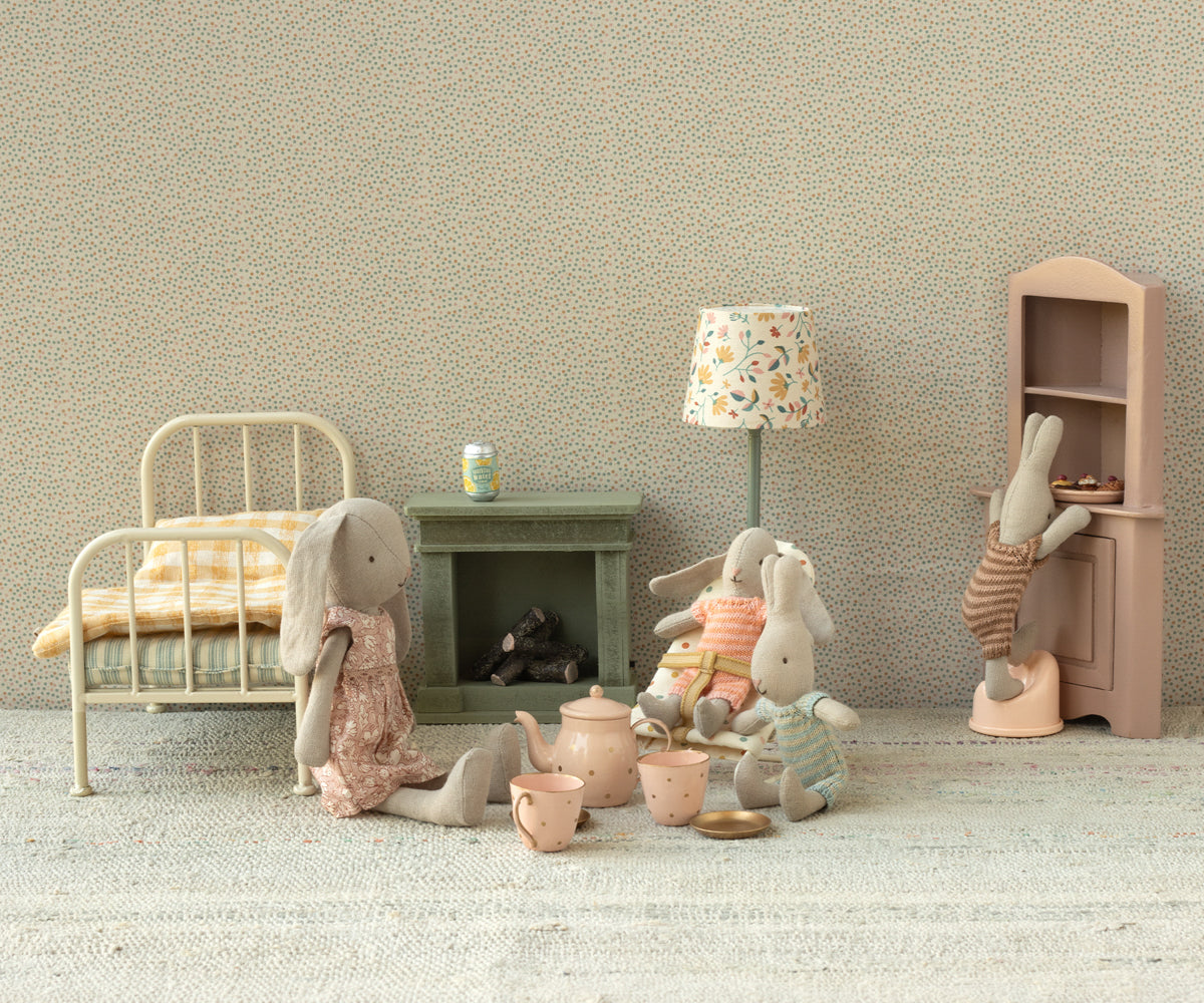 Miniatur Vintage Kamin Holz Maileg