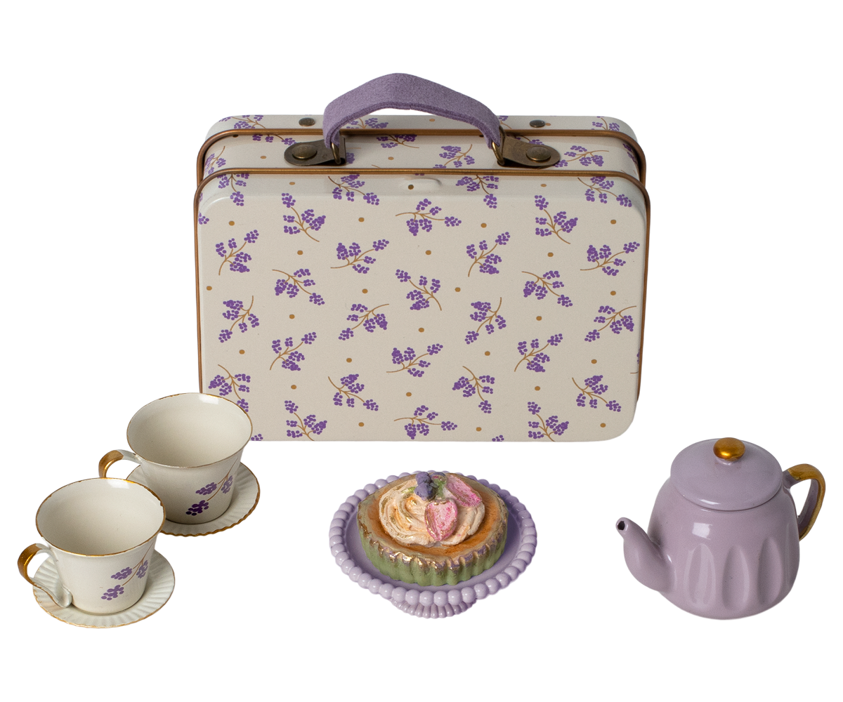 Teeset mit Kuchen im Koffer Maus Maileg