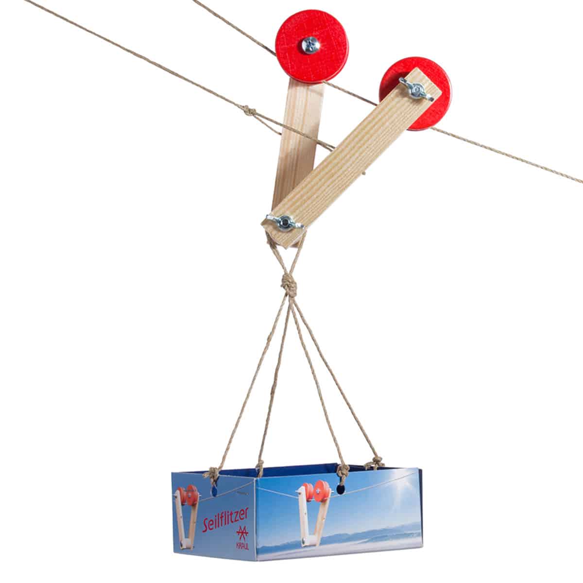 Kleiner Seilflitzer aus Holz Bausatz