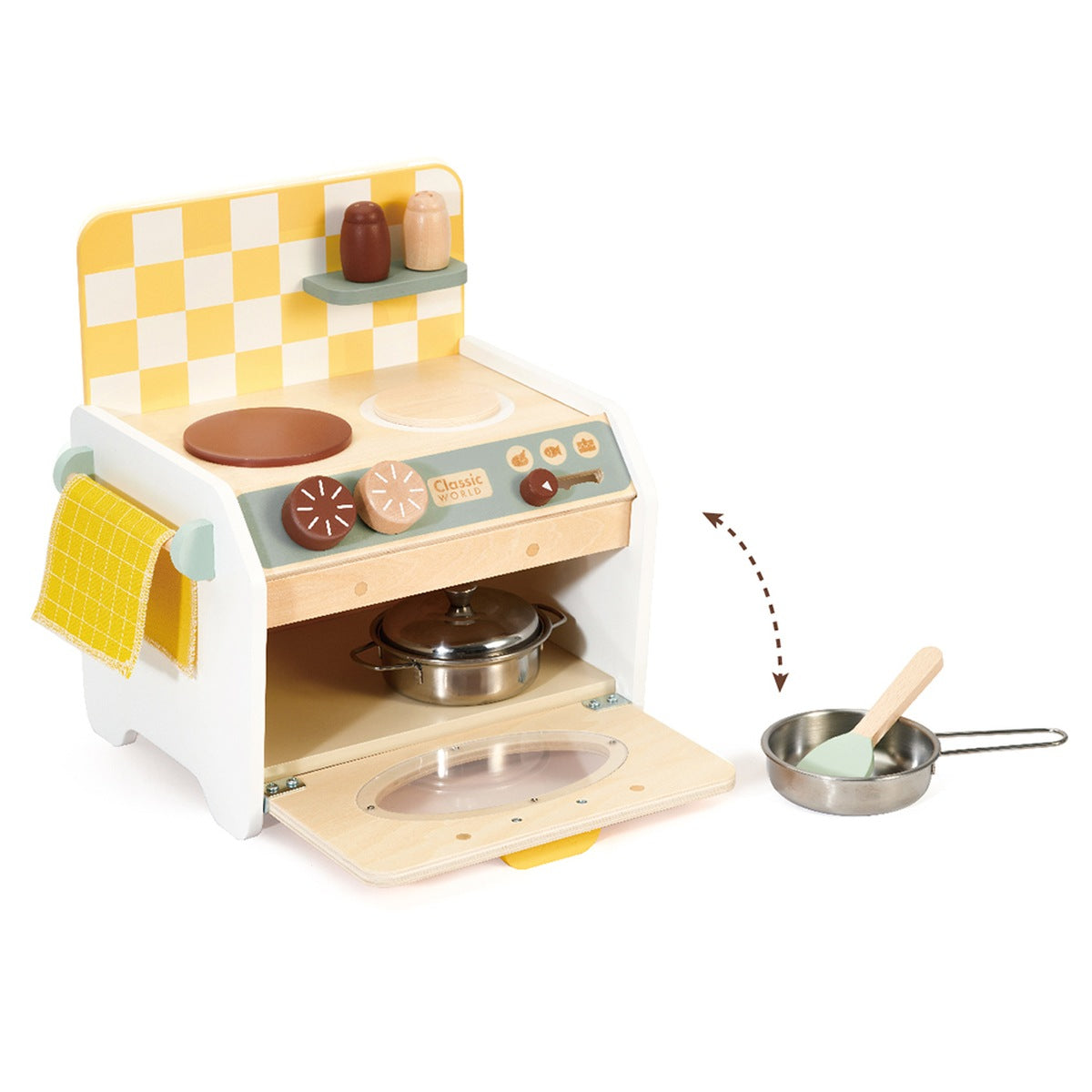 Kinderkochherd mit Backofen aus Holz
