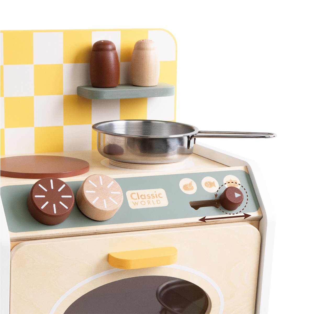 Kinderkochherd mit Backofen aus Holz