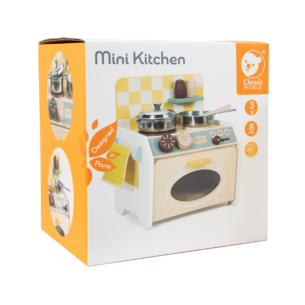 Kinderkochherd mit Backofen aus Holz
