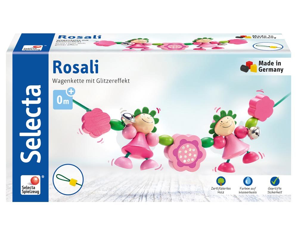 Kinderwagenkette Feen und Blumen mit Gloeckchen von Selecta