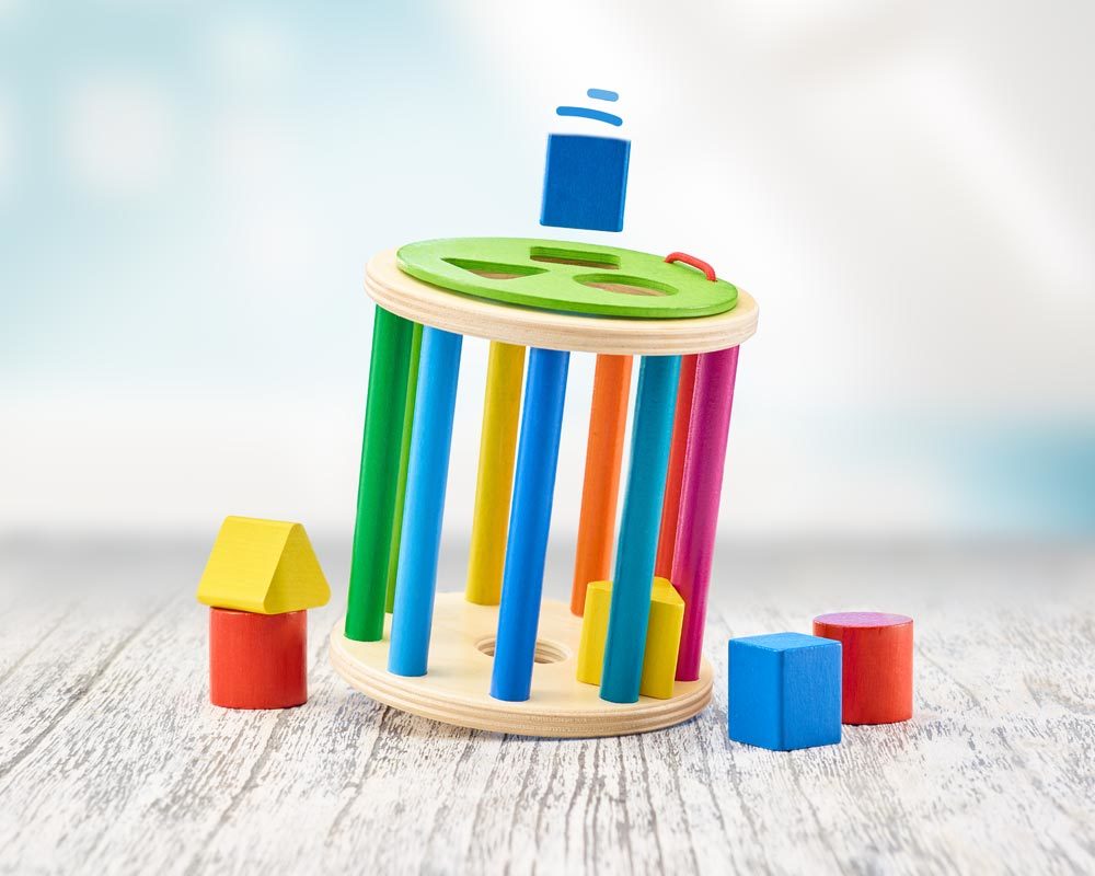 Sortierrolle Steckspielzeug aus Holz
