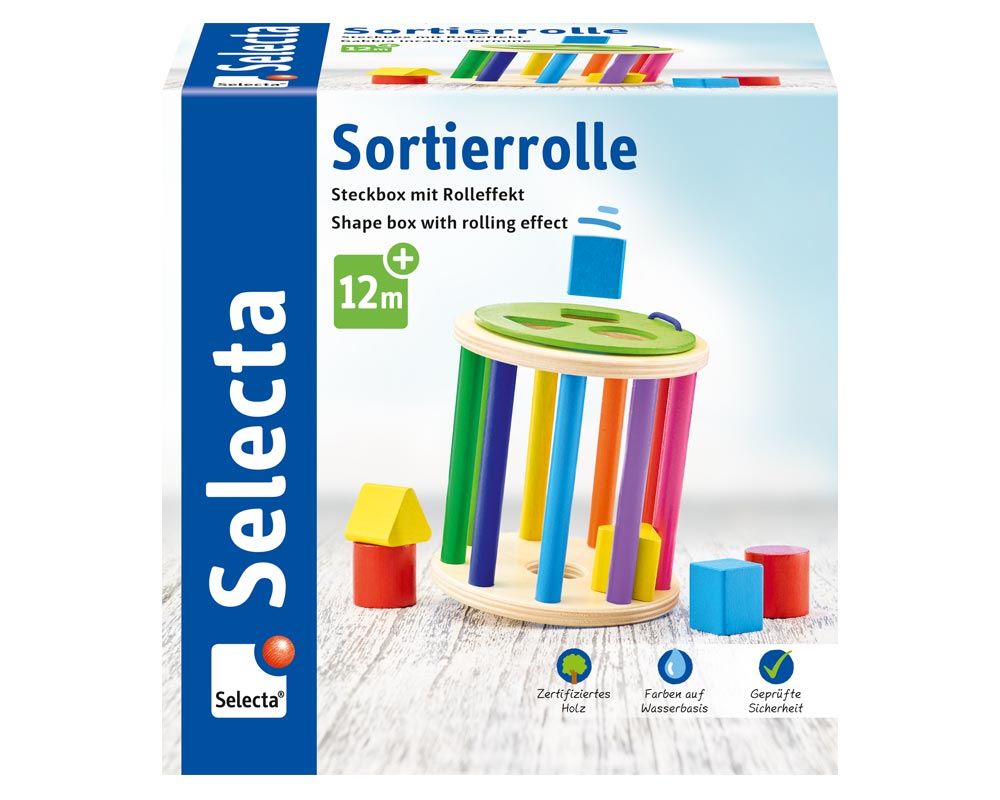 Sortierrolle Steckspielzeug aus Holz
