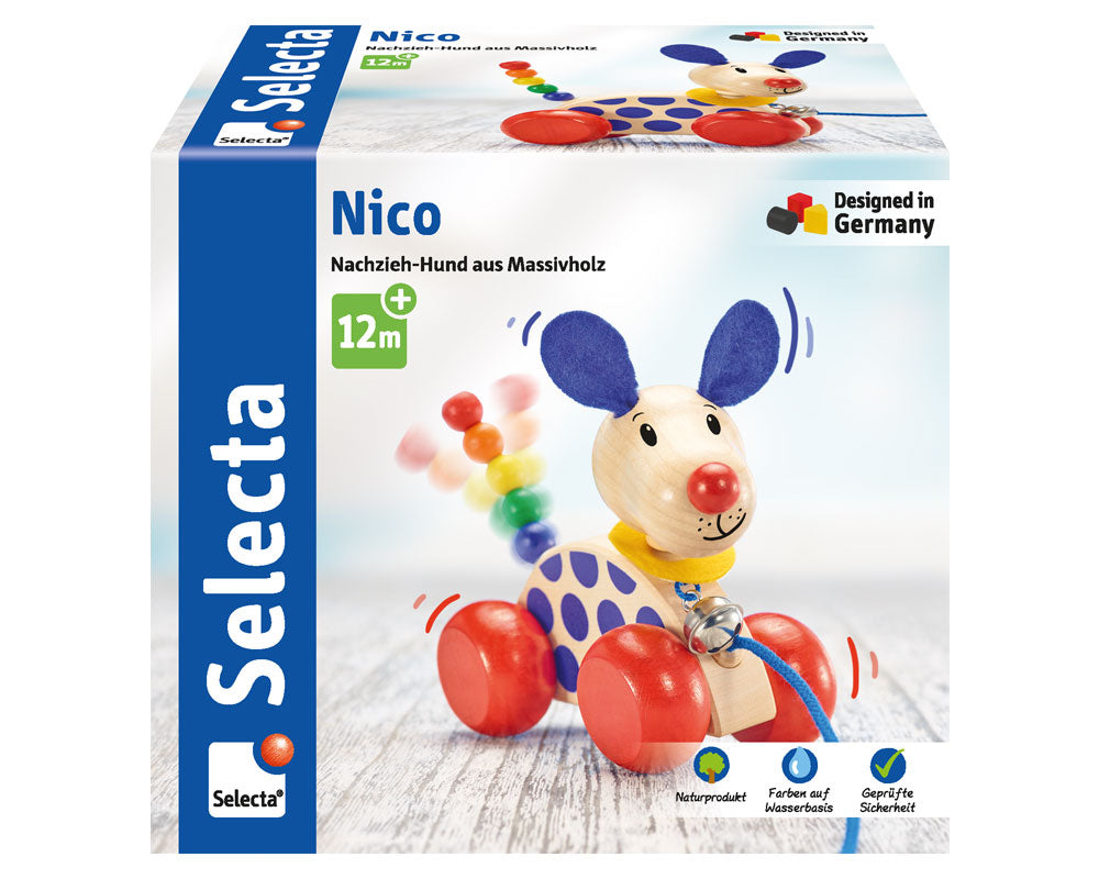 Nachzieh Hund Holzspielzeug von Selecta