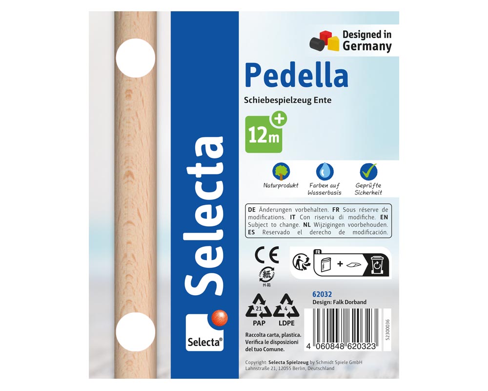 Schiebeente aus Holz
