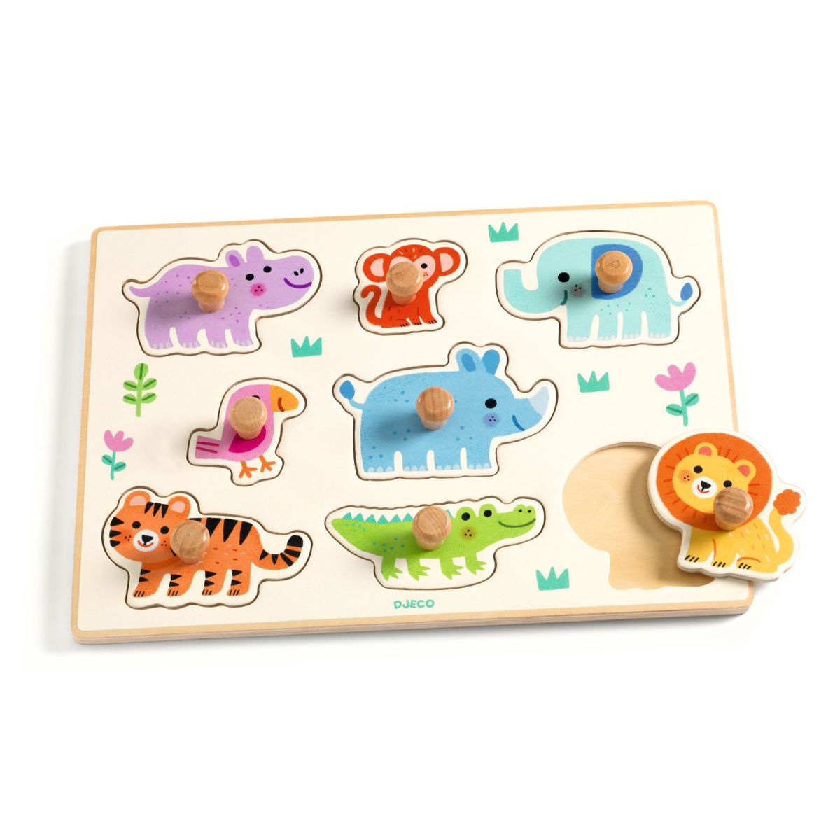 Steckpuzzle Dschungeltiere aus Holz