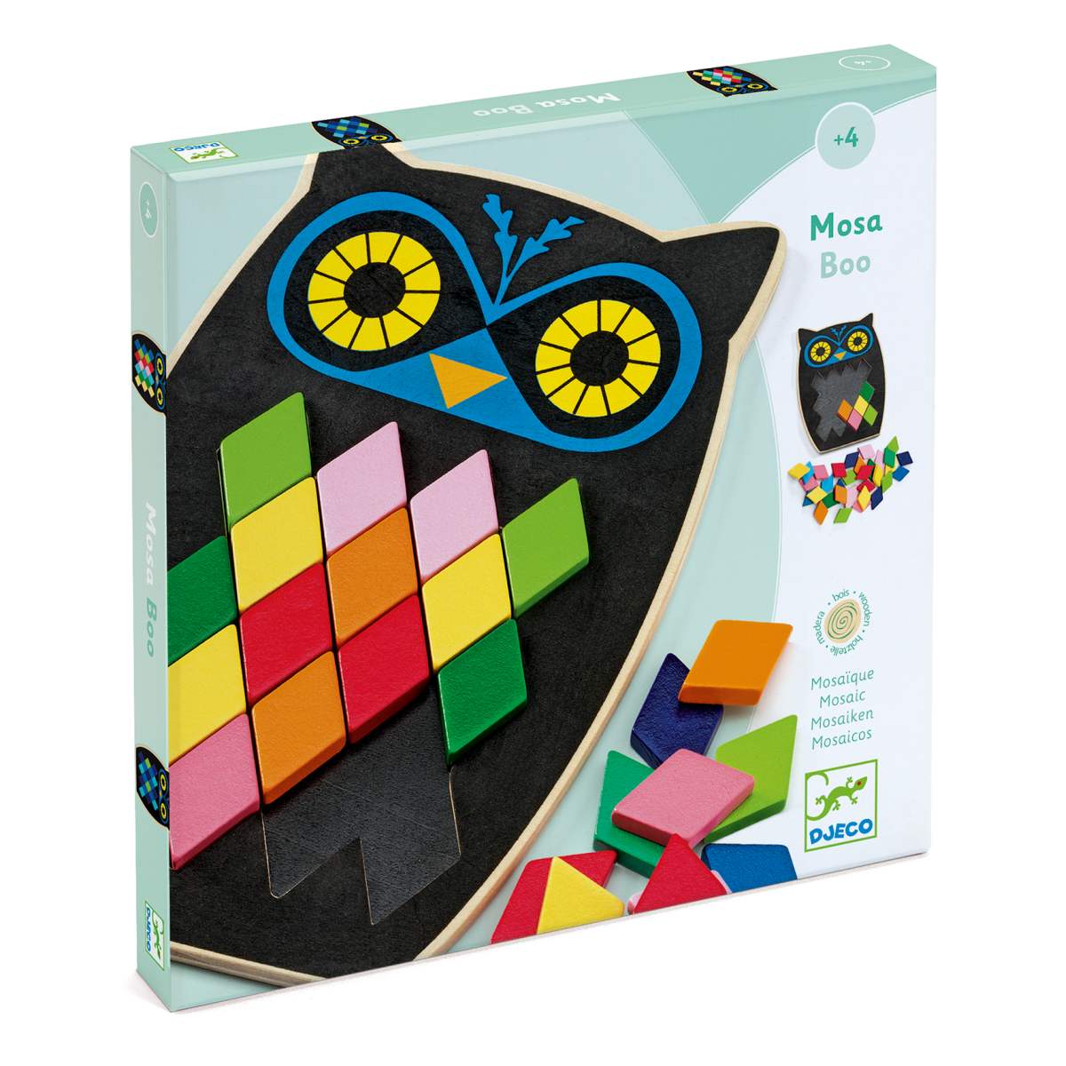 Mosaik Puzzlespiel Eule aus Holz
