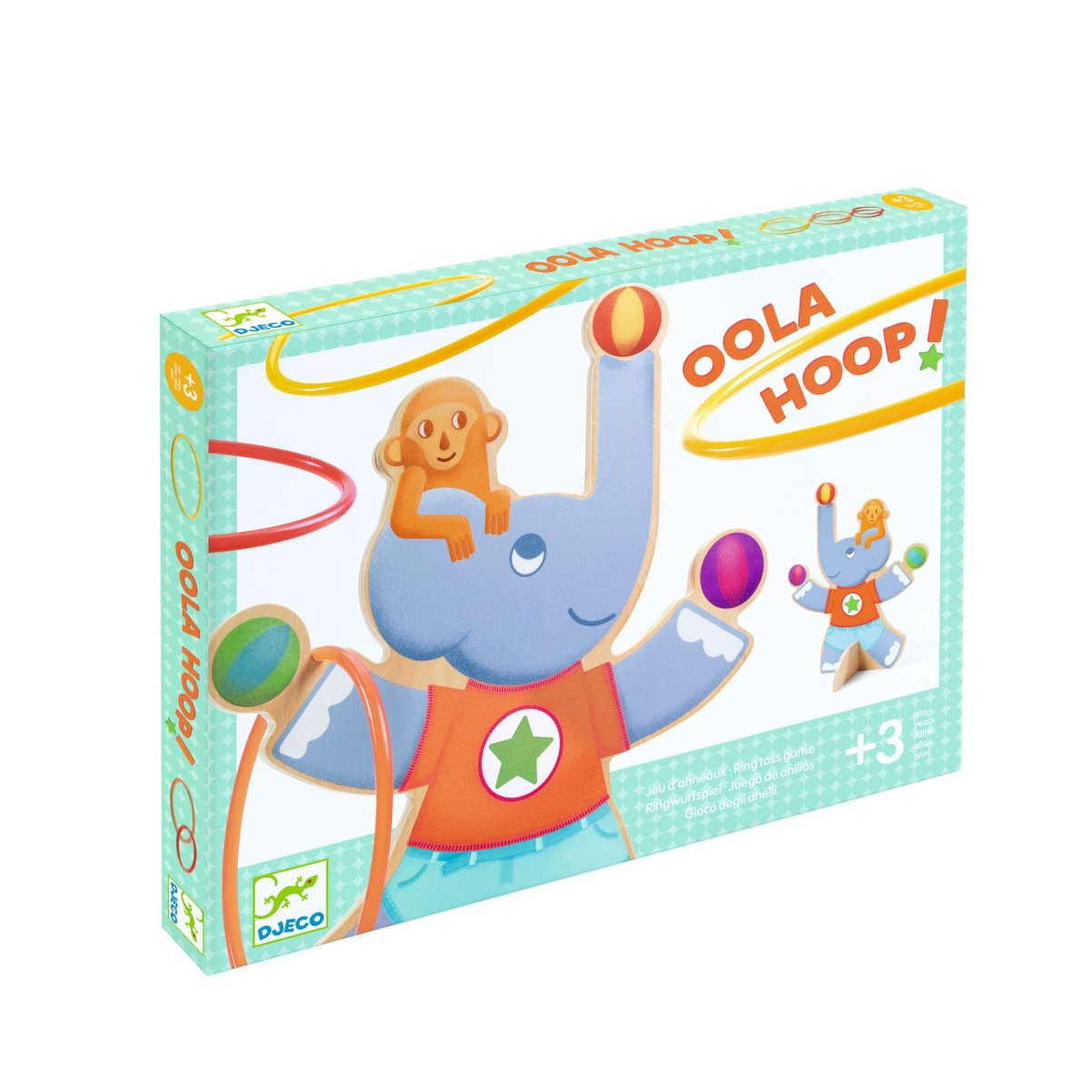 Ringwurfspiel Elefant mit Baumwollbeutel