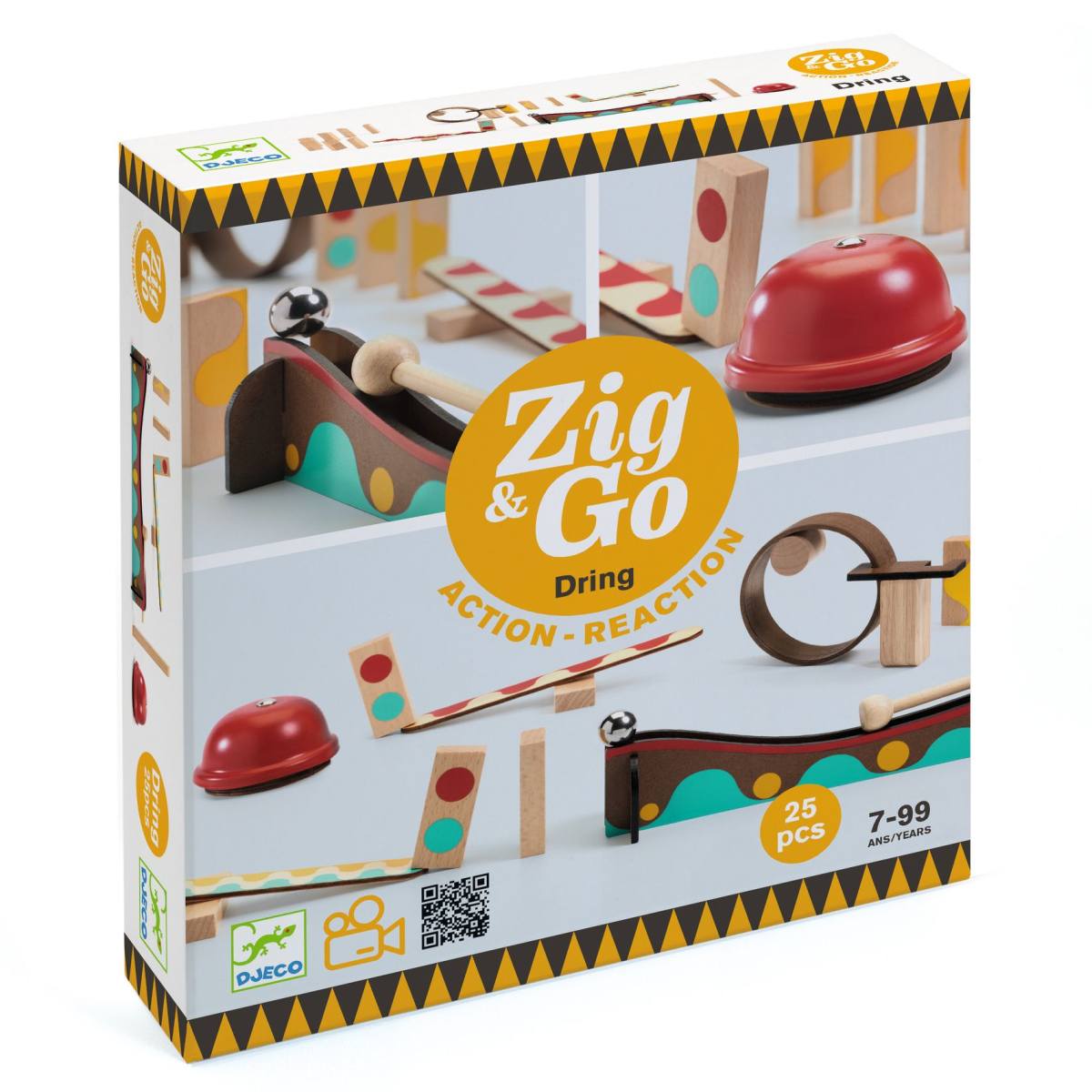 Zig & Go Kugelbahnbausatz aus Holz 25Teile von Djeco