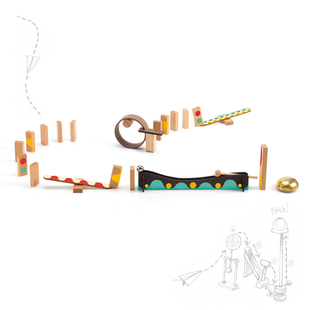 Zig & Go Kugelbahnbausatz aus Holz 25Teile von Djeco
