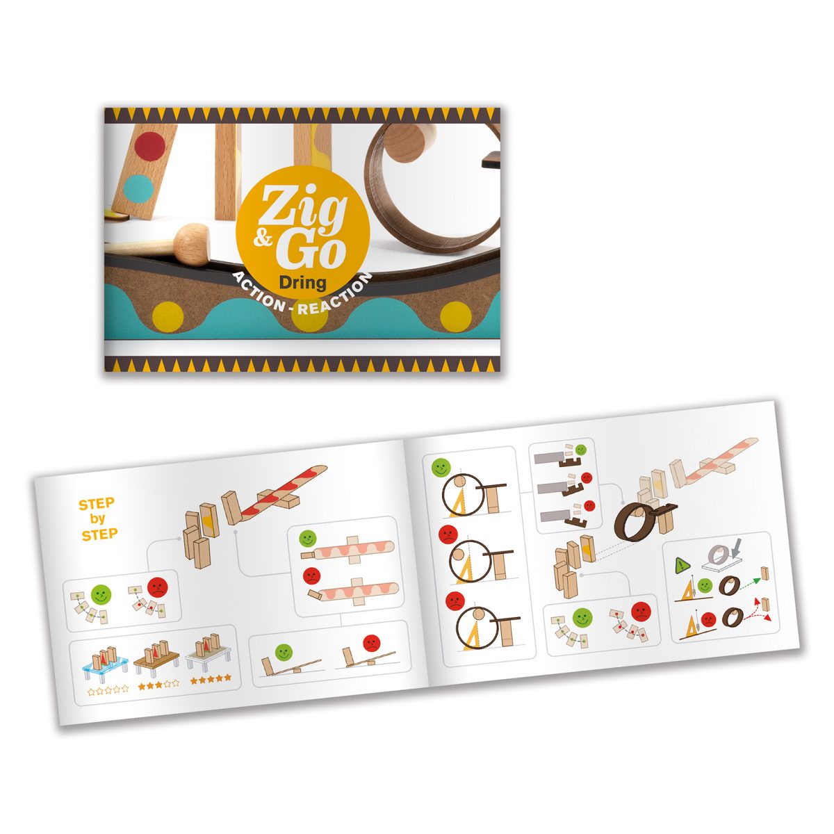Zig & Go Kugelbahnbausatz aus Holz 25Teile von Djeco