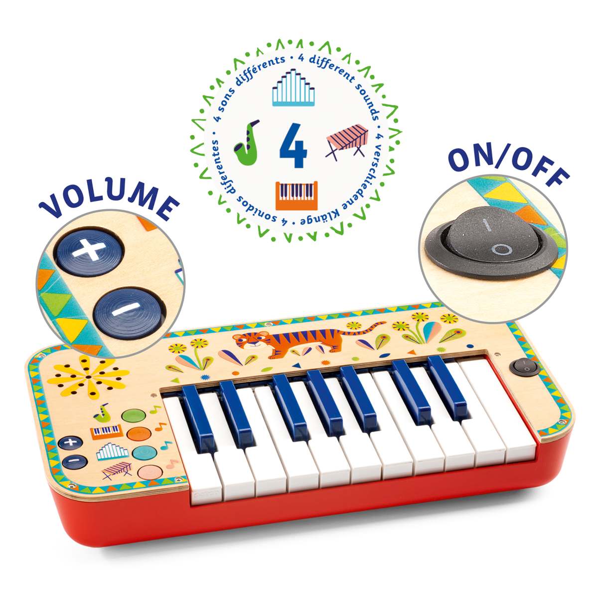 Synthesizer aus Holz von Djeco
