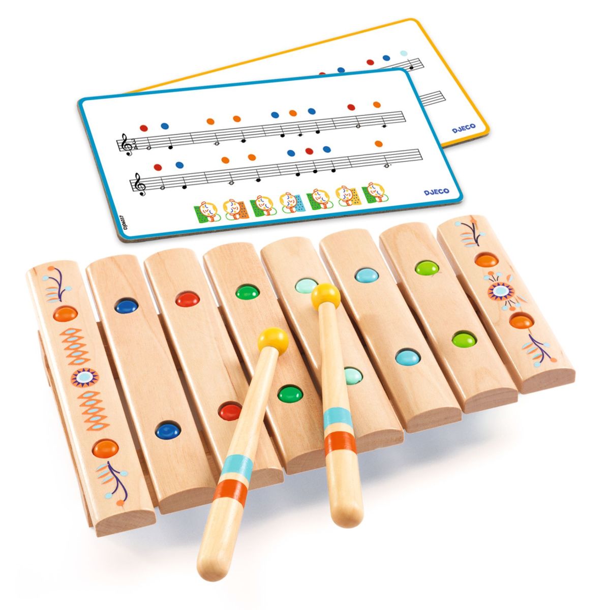 Xylophon mit 8 Tönen aus Holz von Djeco