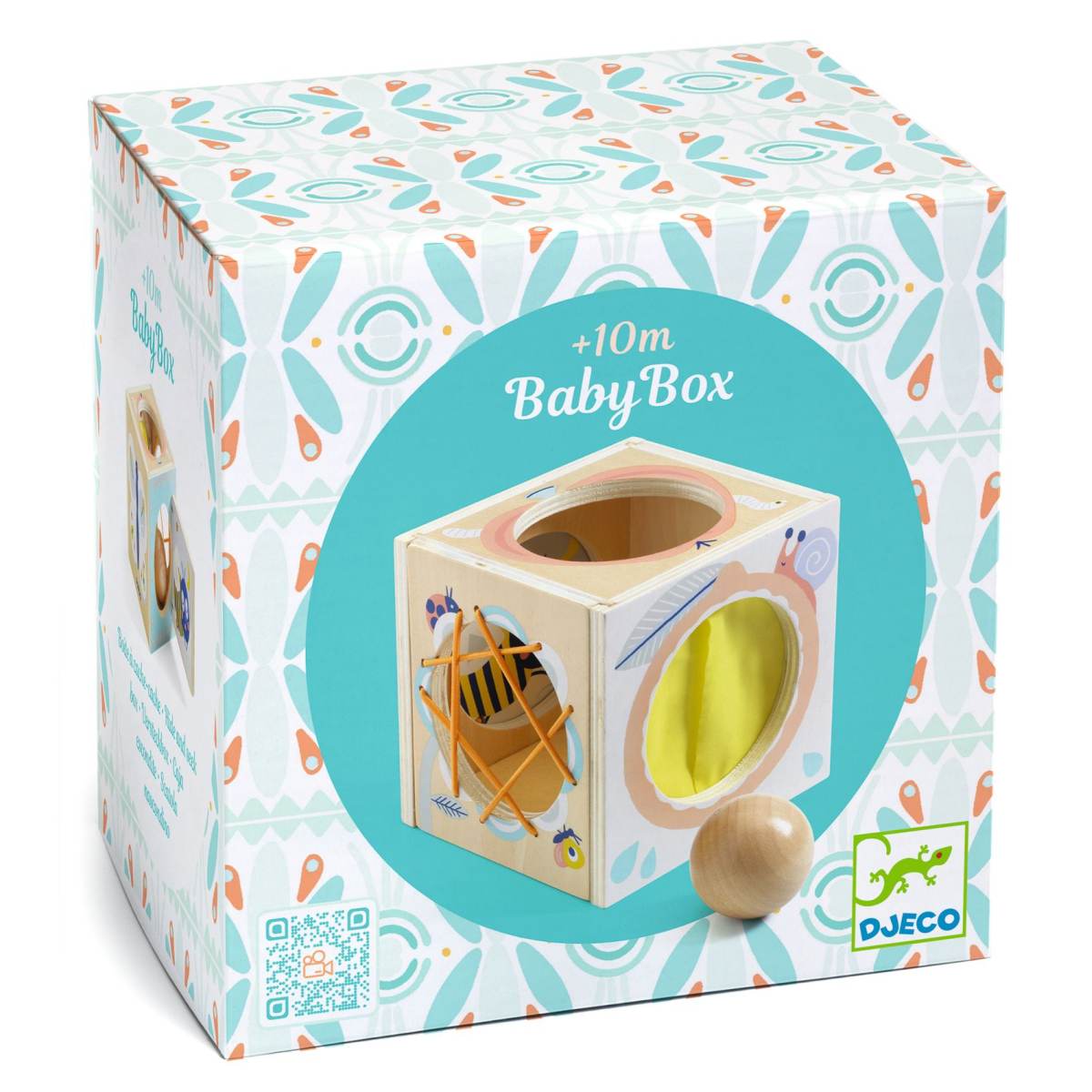 Baby Aktivbox mit großer Kugel aus Holz von Djeco
