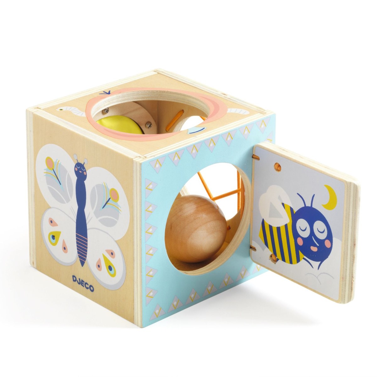 Baby Aktivbox mit großer Kugel aus Holz von Djeco