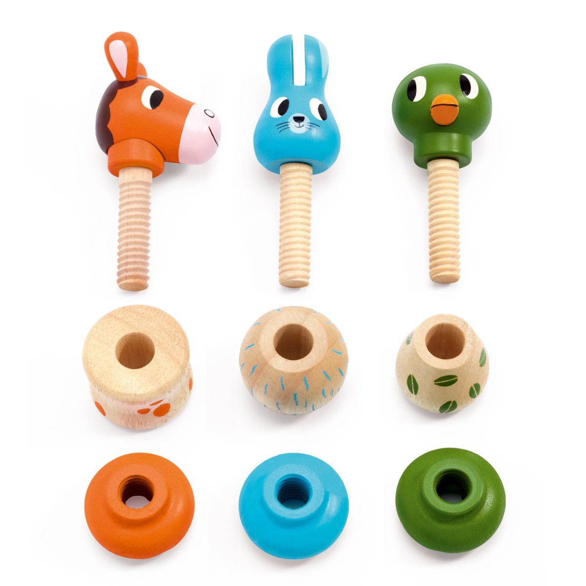 Steckspiel Schraubspiel Holzspielzeug von Djeco