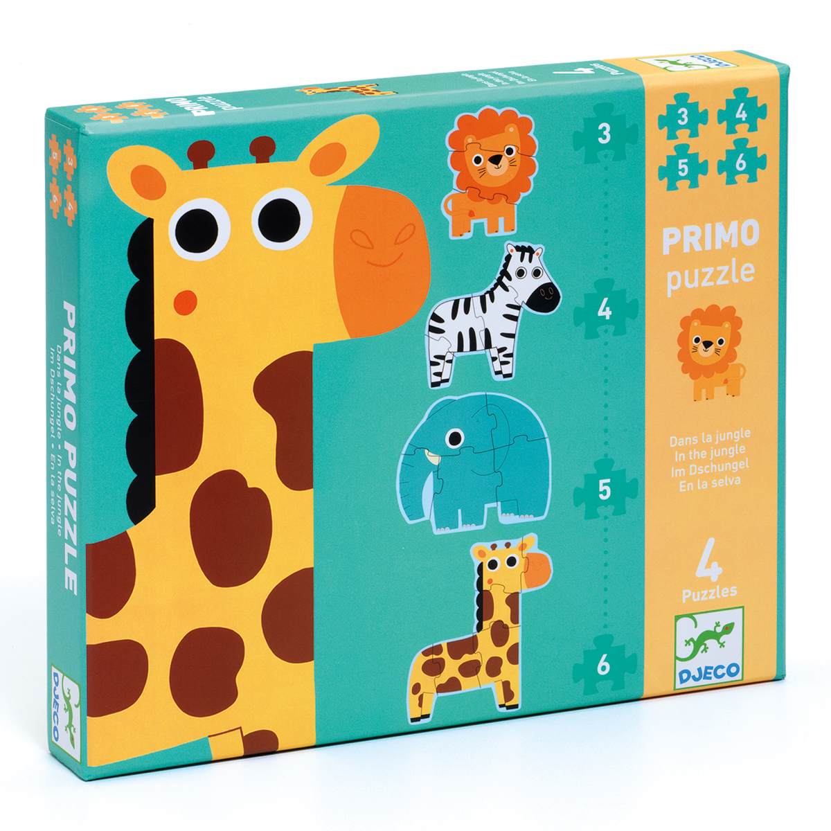 Erstes Puzzle Set Dschungel 3,4,5 und 6 Teile