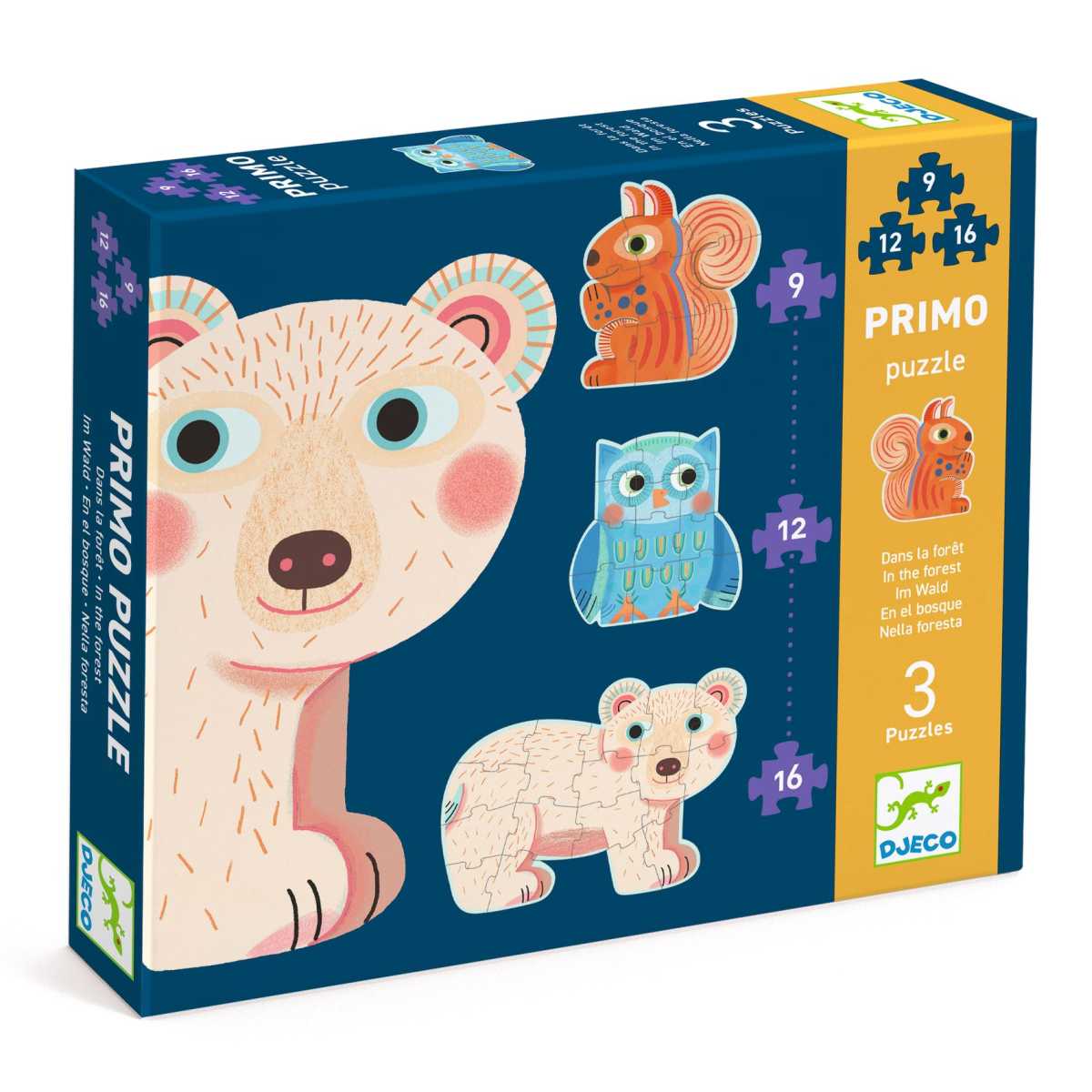 Erstes Puzzle Set Waldtiere 9, 12 und 16 Teile