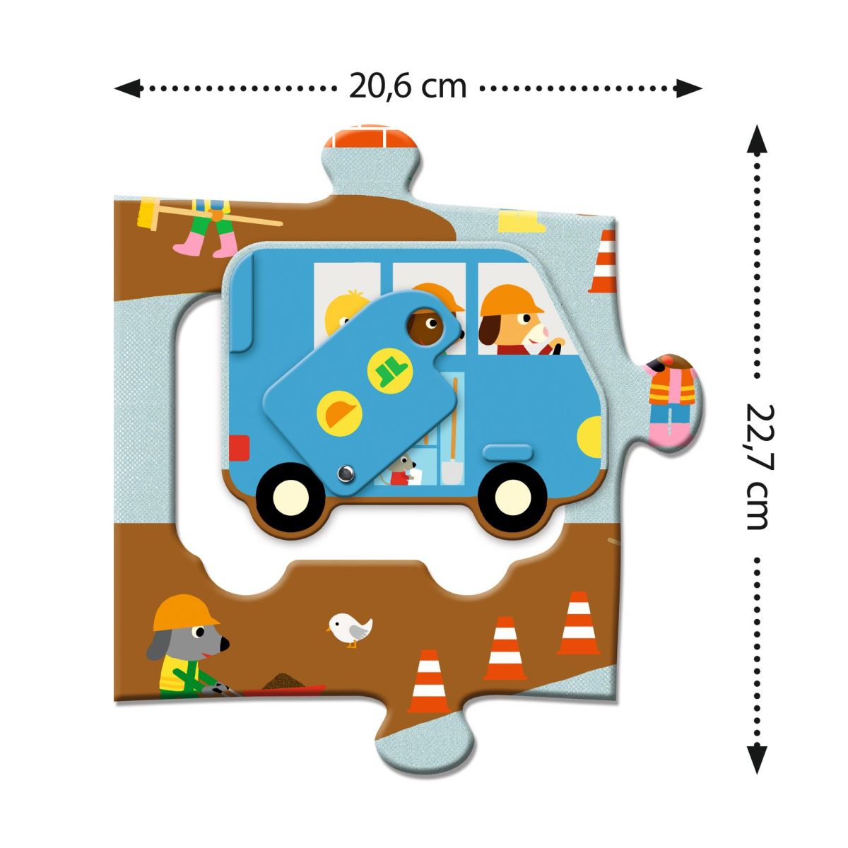 Bodenpuzzle Baustelle 12Teile + 5Teile