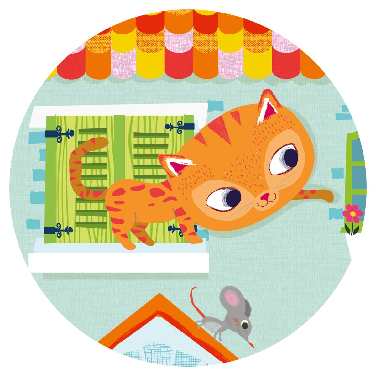 Puzzle Katzen mit 24Teilen in Katzen-Box