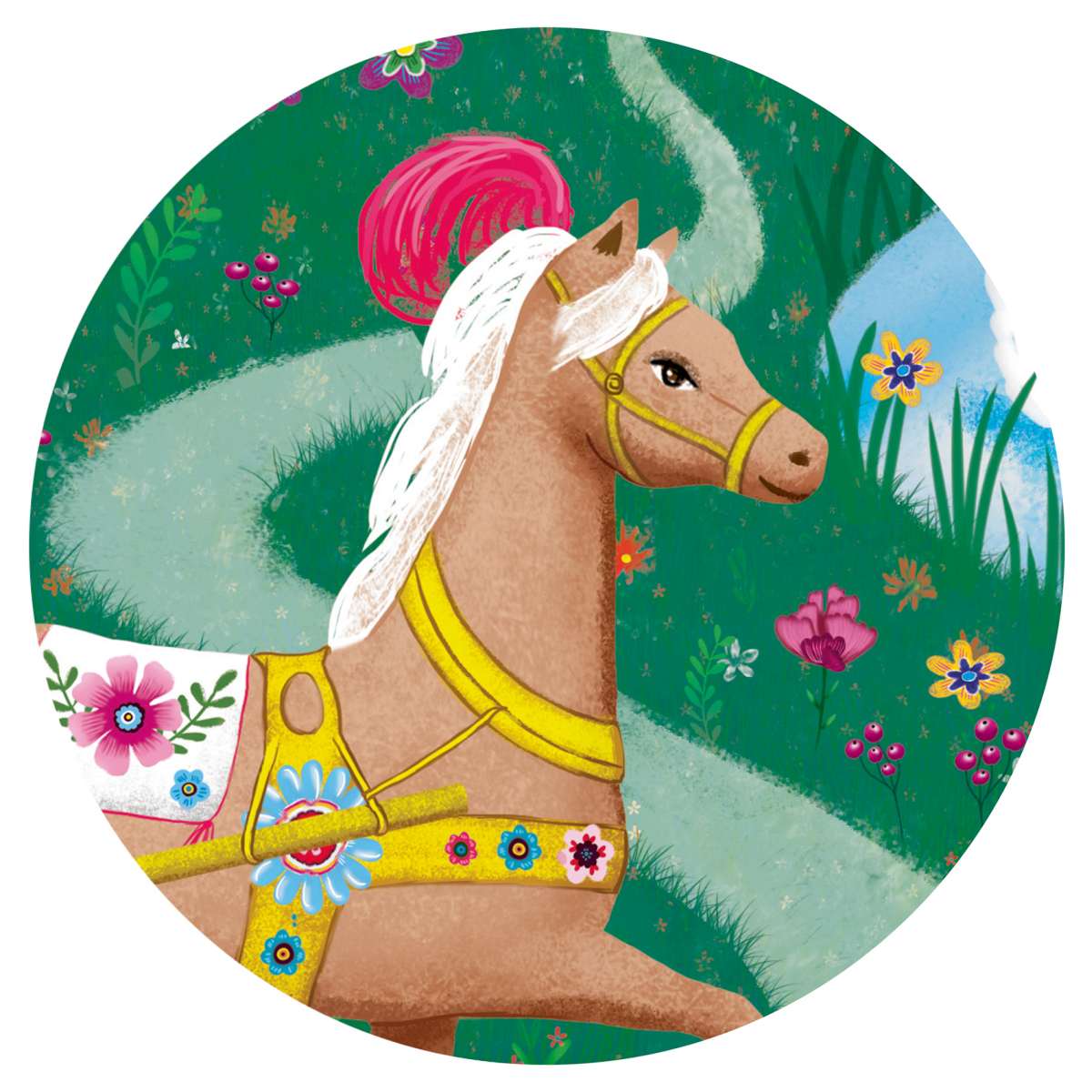 Puzzle Prinzessin in der Kutsche 54 Teile