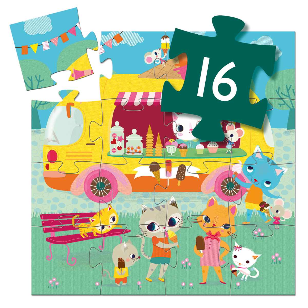 Puzzle Eiswagen 16 Teile