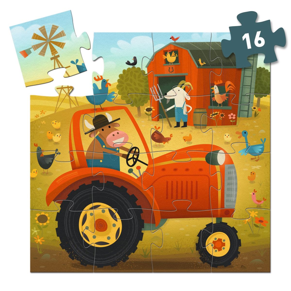 Puzzle Traktor 16 Teile