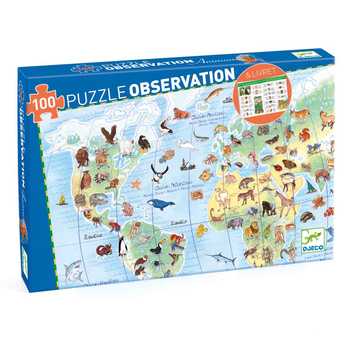 Puzzle Tiere der Erde 100 Teile