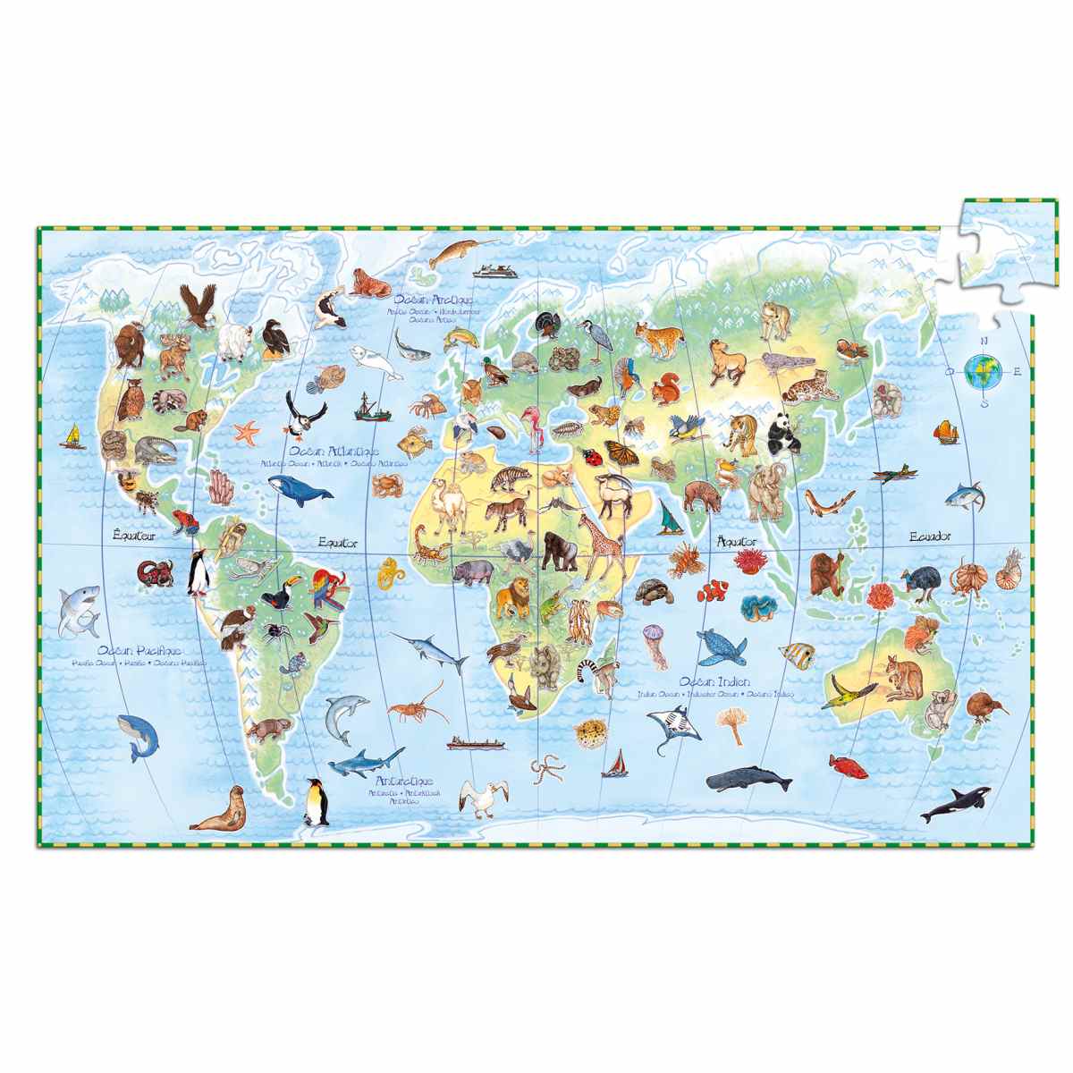 Puzzle Tiere der Erde 100 Teile