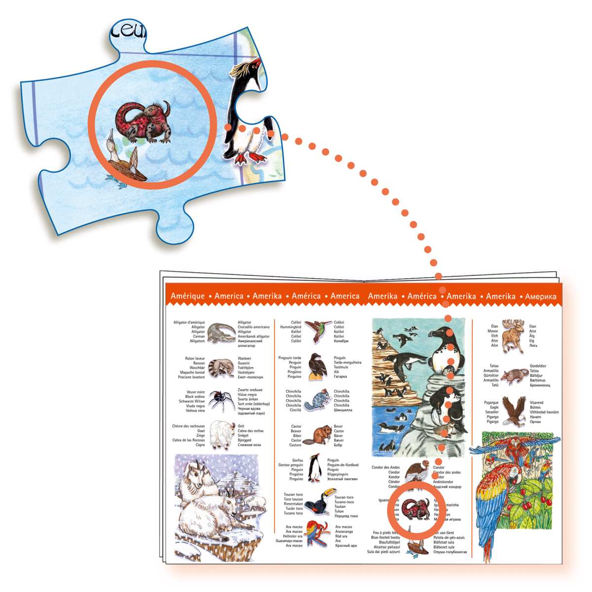 Puzzle Tiere der Erde 100 Teile