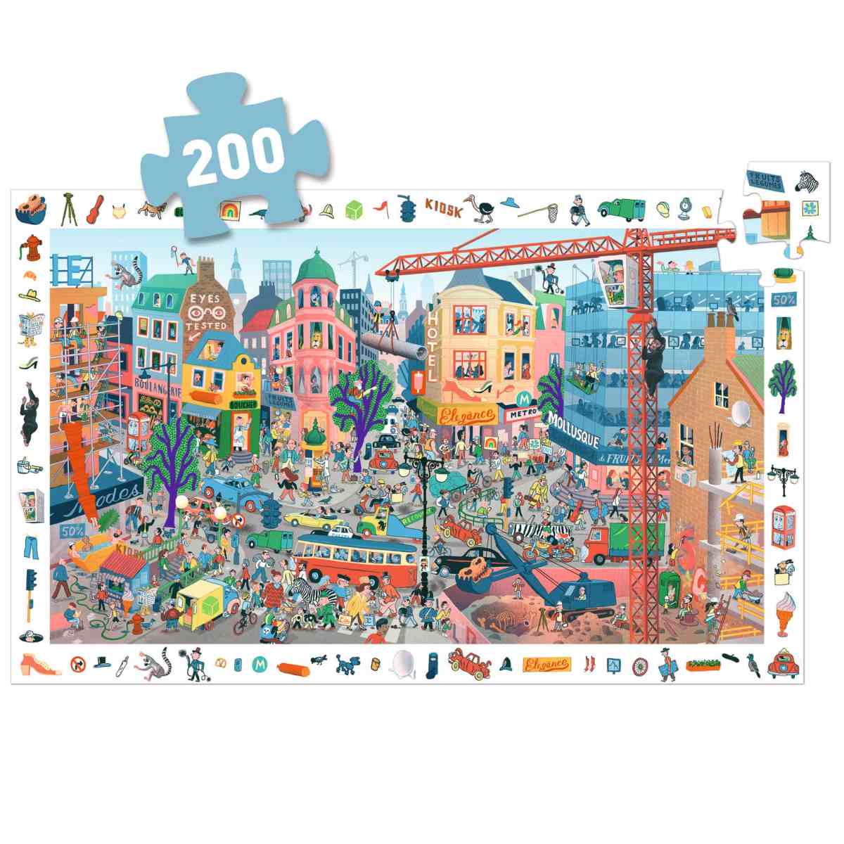 Wimmelpuzzle In der Stadt 200 Teile