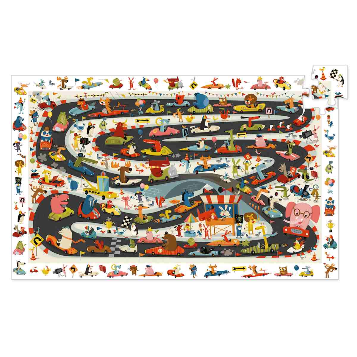 Wimmelpuzzle Autorennen 54 Teile
