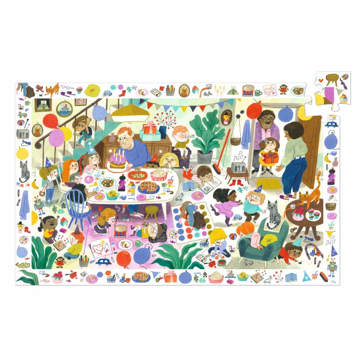 Wimmelpuzzle Geburtstagsfeier 54 Teile