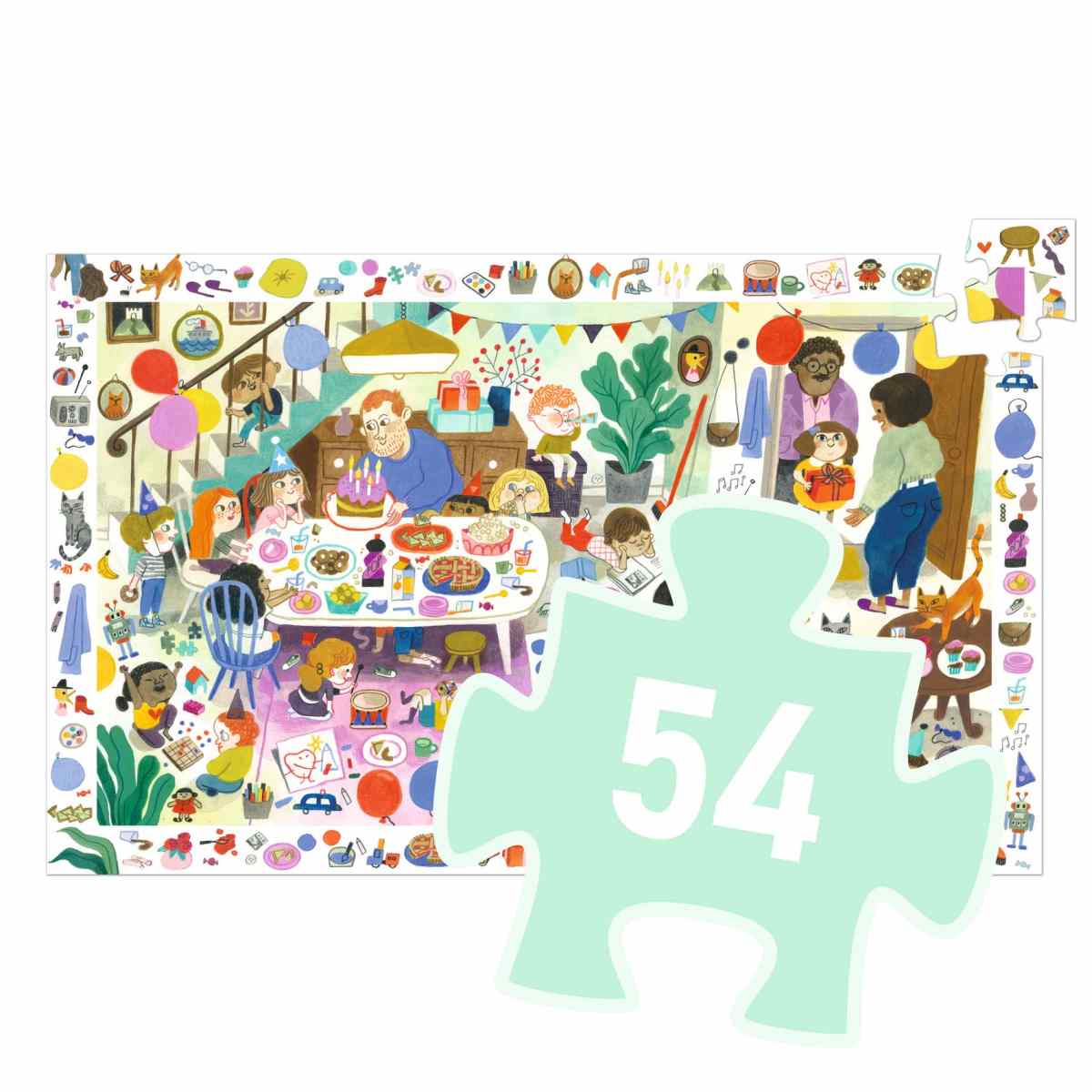 Wimmelpuzzle Geburtstagsfeier 54 Teile