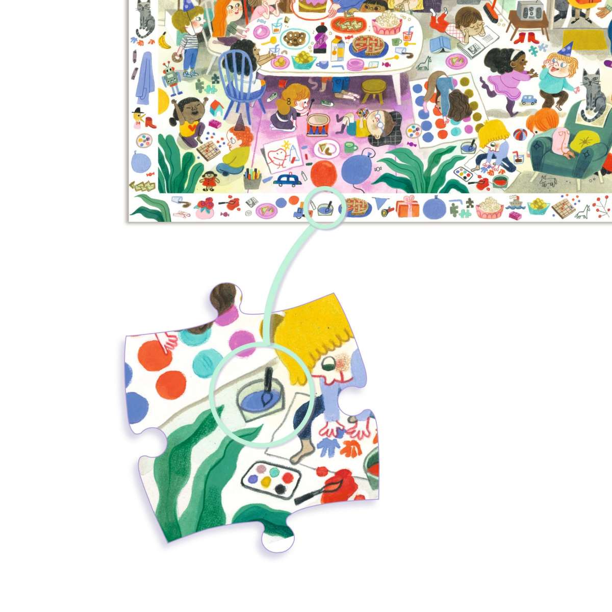 Wimmelpuzzle Geburtstagsfeier 54 Teile