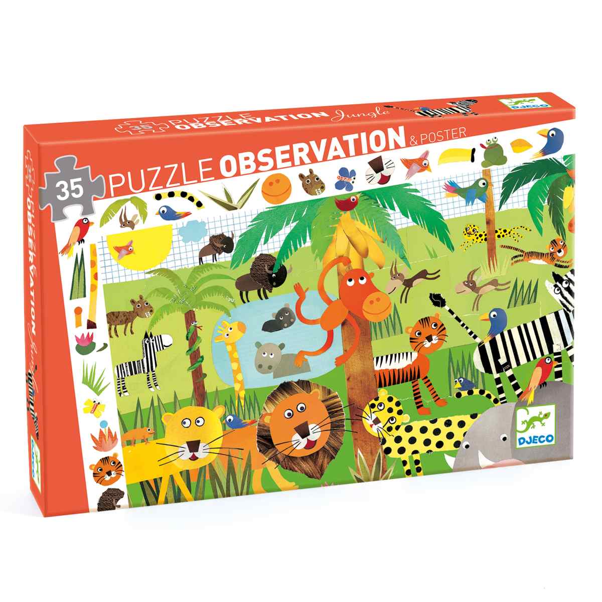 Wimmelpuzzle Dschungeltiere 35 Teile