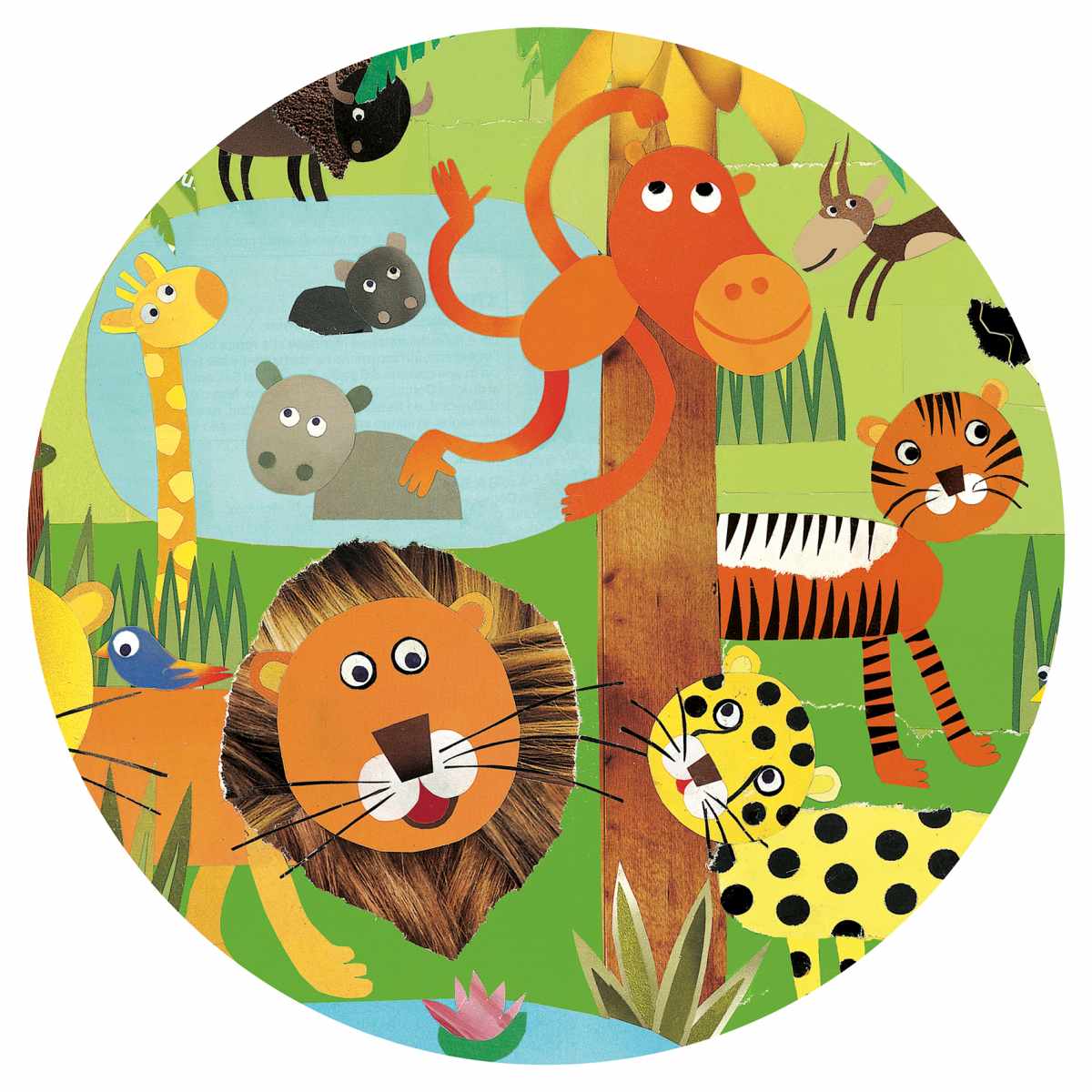 Wimmelpuzzle Dschungeltiere 35 Teile