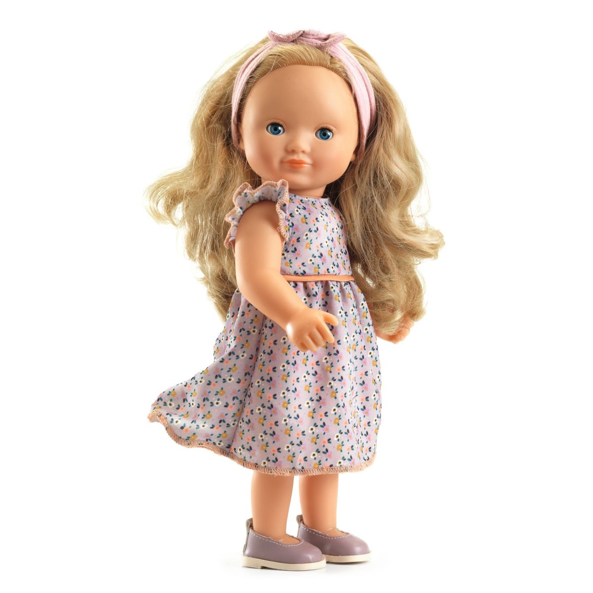 Puppe 32cm mit langen blonden Haaren