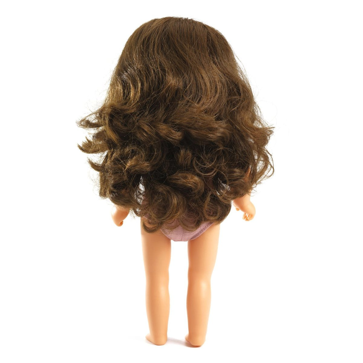 Puppe 32cm mit braunen langen Haaren