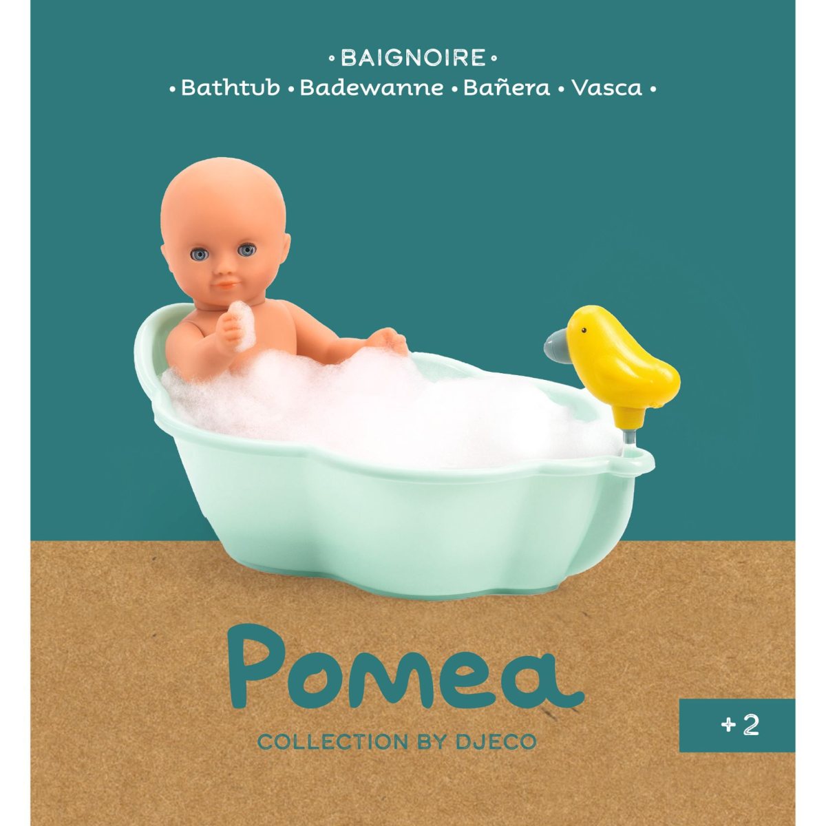 Badewanne für Puppen mit Handbrause