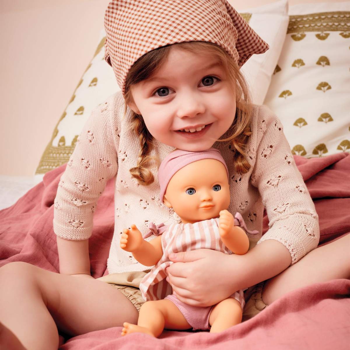 Puppe Badebaby Mädchen mit Kleid und Haarband