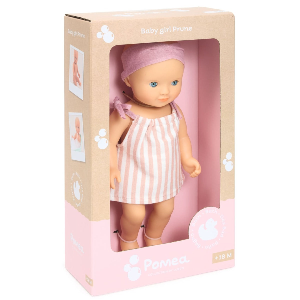 Puppe Badebaby Mädchen mit Kleid und Haarband