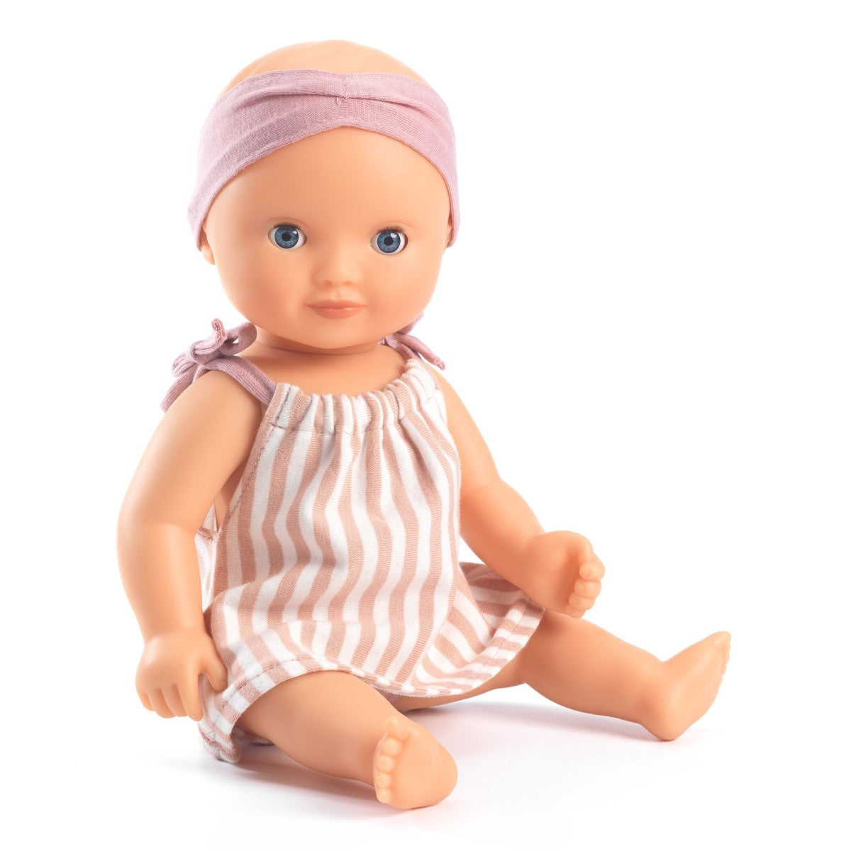Puppe Badebaby Mädchen mit Kleid und Haarband