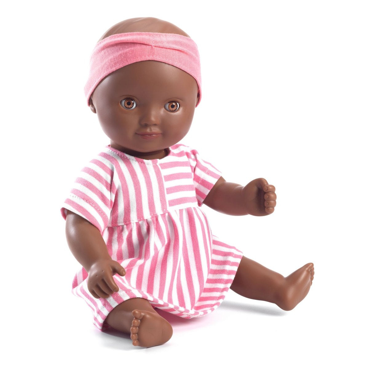 Puppe Badebaby Mädchen mit Kleid Höschen und Haarband