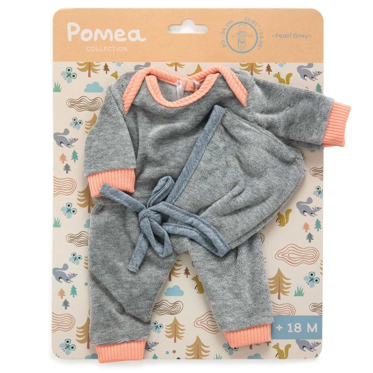 Puppenkleidung Set aus Hose Sweatshirt und Mütze